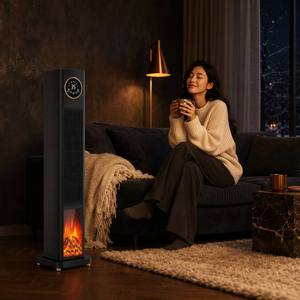 <span class=keywords><strong>Chauffage</strong></span> <span class=keywords><strong>Colonne</strong></span> Vertical à Grand Écran LED Numérique, Faible Niveau Sonore, Protection Contre la Surchauffe, 3 Modes de <span class=keywords><strong>Chauffage</strong></span>, Vente en Gros - Product Image 2