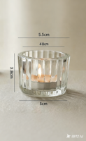 Porte-bougie votive en verre noir de 8 oz avec couvercle en bois