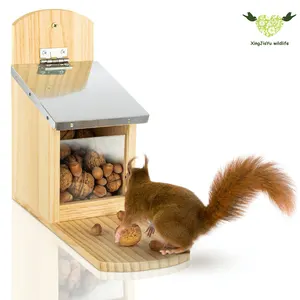 Weatherproof Bird Feeder For Squirrels With A Metal Roof