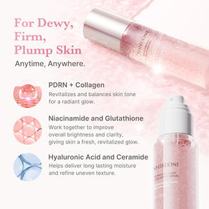 Maßgeschneidertes Lachs-DNA PDRN Veganes Organisches Anti-Falten Porenverkleinerndes Aufhellendes Rosa Gesichtsspray Zweischichtiges Gel-Serum Gesichtsspray - Product Image 3