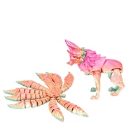 Figurine Articulée de Renard à Neuf Queues Imprimée en 3D, Jouet Anti-Stress à Articulations Mobiles, Décoration de Bureau, Cadeau Unisexe pour Enfants de 7 Ans et Plus