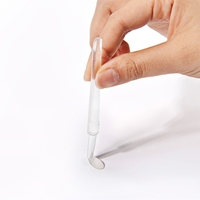 Bâtonnets applicateurs en nylon JIY OEM pour nail art, pinceaux réutilisables pour poudre chromée, outil de manucure avec virole sertie pour vernis gel
