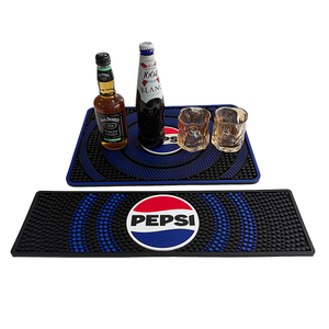 Printed Silicone PVC Pub Mat Rubber <b>Beer</b> Spill Pad Bar Runner Drip Tray Non Slip Service Mat Table Pad <b>Coaster</b> for Cafes - Product Image 1