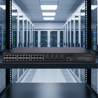 Switch de Red Silencioso de 48 Puertos Gigabit con Doble Fuente de Alimentación Redundante AC, Compatible con POE de Media Potencia, Montable en Rack