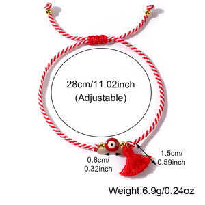 Braccialetti Artivelle da donna in stile greco, multicolore rosso e bianco, con perline Martis, serie primaverile, gioielli alla moda bohémien, amicizia - Product Image 6