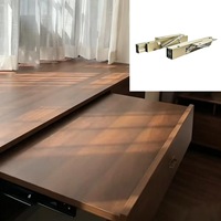 Rail coulissant de bureau escamotable en alliage d'aluminium JINRUIDA, avec système de ressort amortisseur pour extension de table rétractable