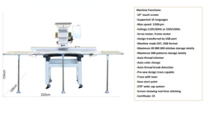 <span class=keywords><strong>Siv</strong></span> Barudan 500*1200mm personalizado marco grande máquina de bordado computarizado 12 plano automático 1200 RPM Motor de uso doméstico motor nuevo - Product Image 2