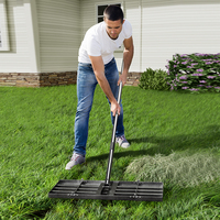 Râteau pour sable de green de golf, outil de nivellement de pelouse, niveleur de pelouse, râteau - Jardin, cour, nivellement du sol, de l'herbe, pliable pour un rangement facile