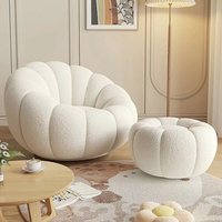 Sofá Individual de Lujo con Tela Japonesa, Sofá Tipo Calabaza, Sofá Tatami para Balcón o Dormitorio, Silla Ajustable en Altura