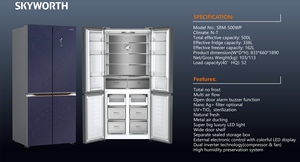 Nouvelle Série Réfrigérateur Multi-Portes No Frost à Refroidissement par Air INV avec Congélateur Bas 500L pour Usage Domestique - Product Image 4