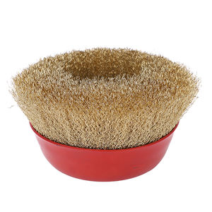 Cepillo de alambre de latón de alta resistencia para limpieza industrial con mango de plástico - Product Image 1