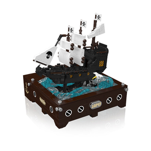 Moule roi 10243 1280 pièces dynamique <span class=keywords><strong>bateau</strong></span> <span class=keywords><strong>pirate</strong></span> bloc de construction ensemble de briques modèle MOC technique jouet plastique moderne Festival cadeau - Product Image 1