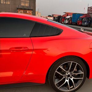 Ford Mustang Mk6 2015-2023 Window Blinds Piano Black Carbon Fiber Texture Exterior Decoration Car Decals Durable - Product Image 2