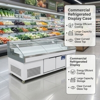 Vitrine de pâtisserie commerciale à 3 niveaux, congélateur de comptoir à double porte, conception sans givre, en acier inoxydable 304 pour boulangerie