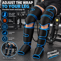 Masseur de jambes à compression d'air OEM ODM avec enveloppes ajustables et minuterie de 15 minutes pour les athlètes, la salle de sport et la récupération après l'entraînement