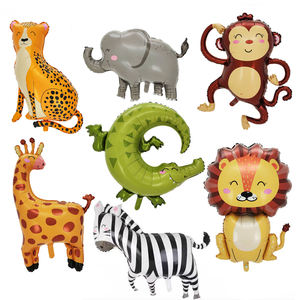Globo de animales jirafa cocodrilo León leopardo mono elefante cebra papel de aluminio globos de animales para decoración de fiesta temática de la Selva - Product Image 1