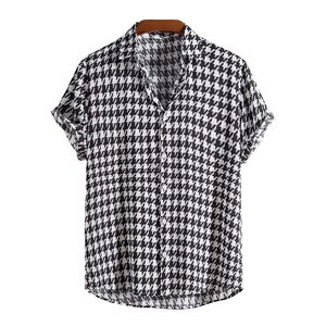 Camicia da <span class=keywords><strong>uomo</strong></span> personalizzata floreale Casual a maniche corte <span class=keywords><strong>abbigliamento</strong></span> da spiaggia stile etnico estivo di <span class=keywords><strong>grandi</strong></span> dimensioni - Product Image 4