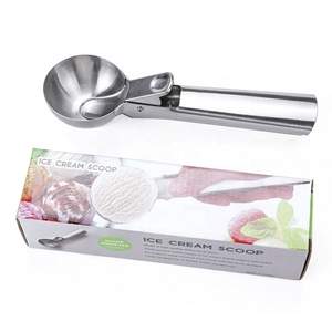 Cuchara para Hielo de Acero Inoxidable, Tamaños Pequeño y Grande, para Yogurt Congelado, Galletas y Hielo - Product Image 1