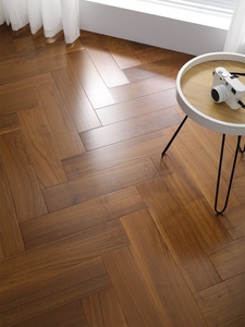 Planches de parquet en <span class=keywords><strong>noyer</strong></span> noir à chevrons, style moderne du milieu du siècle, pour chambre et salon intérieurs, maison de luxe - Product Image 5