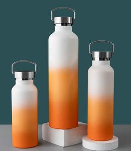 Frasco de vacío de 500 de acero inoxidable 304 ml personalizado Botella de agua deportiva aislada con recubrimiento en polvo con tapa y diseño de logotipo - Product Image 2