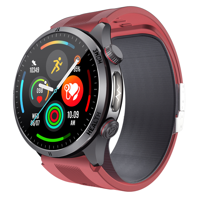 Gs25 Health Smartwatch ECG Monitoring Blood Pressure Temperature Sensor Motion Recording Full Touch Voice Broadcast SOS IOS