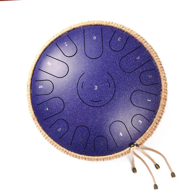 High Quality Steel Tongue Drum 14 Inch 15 Notes Handpan Musical Instrument Percussion Hand Plate Drum