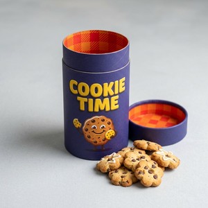 Boîte ronde en carton rigide de qualité alimentaire hermétique pour l'emballage de biscuits artisanaux de qualité supérieure, vente en gros personnalisée - Product Image 2