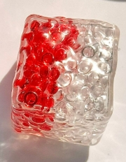 20562-Bloque de cristal de hielo rojo y blanco