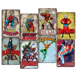 Americano Anime de dibujos animados estaño cartel Vintage <span class=keywords><strong>Manga</strong></span> placa de Metal personalizada Placa de Metal signo de la casa decoración de la pared - Product Image 1