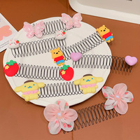 Pince à cheveux pour enfants très tendance, avec nœud floral en métal, peigne invisible pour l'arrière de la tête, accessoires pour filles