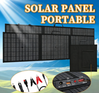 AIsmartlink Sac solaire pliable portable 100W d'origine, chargeur solaire extérieur, batterie externe, alimentation de stockage d'énergie