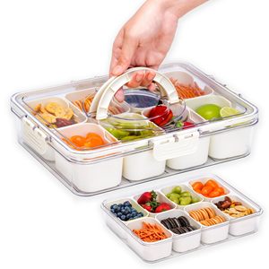 Boîtes et bacs de rangement avec poignée, boîte à collation, conteneur alimentaire, organisateur de rangement, rangement de cuisine, bonbons, fruits pour pique-nique - Product Image 1