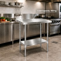 Tables en acier inoxydable 304/201, parfaites pour toutes sortes d'utilisations, comme les barbecues en plein air, les étagères de garage, etc.