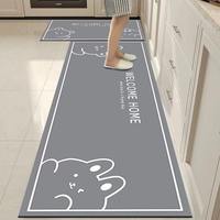 Tapis de cuisine de luxe léger, antidérapant, imperméable et résistant à l'huile, facile à nettoyer, pour usage domestique et salle de bain