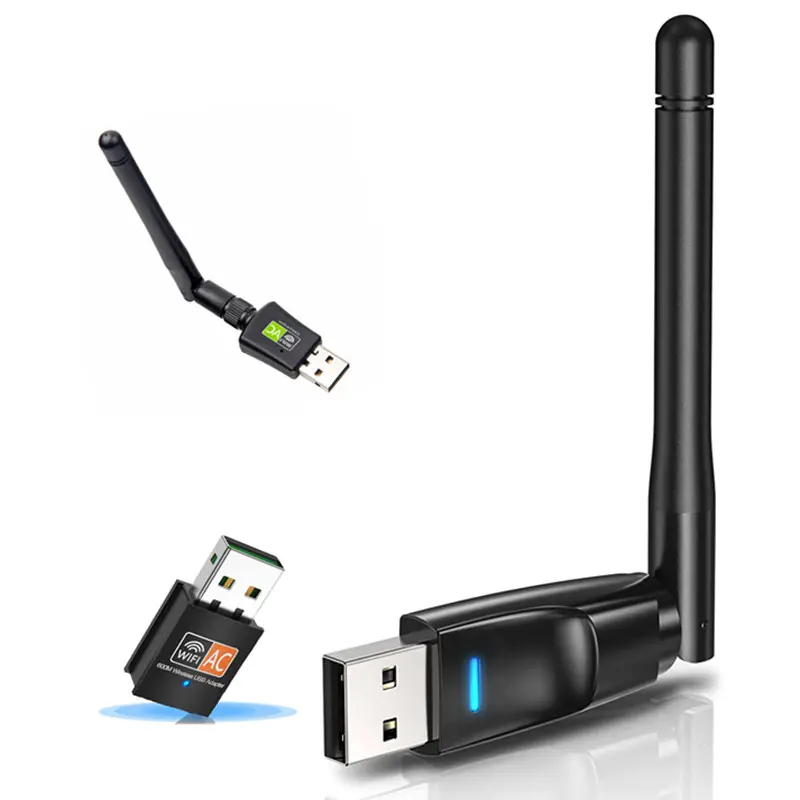 Adaptor Wi-fi USB 150Mbps 2.4 Ghz, Antena USB 802.11n/G/B Ethernet Wi-fi Dongle Usb Lan Kartu Jaringan Nirkabel PC Penerima Wifi