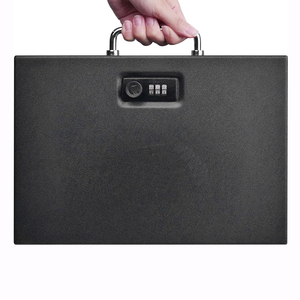 <span class=keywords><strong>Caja</strong></span> de Seguridad Portátil de Acero Resistente con Cerradura de Combinación de 3 Dígitos, <span class=keywords><strong>Caja</strong></span> Metálica <span class=keywords><strong>para</strong></span> <span class=keywords><strong>Dinero</strong></span> con Asa <span class=keywords><strong>para</strong></span> Oficina, Hogar y Tienda - Product Image 1