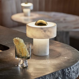 Modern Marble Table Lamp <b>Led</b> <b>Touch</b> Control Home Decor Night <b>Light</b> Bedroom Study Living Room - Product Image 5