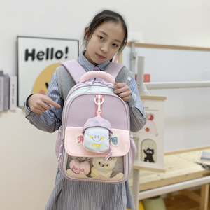 Sac à dos scolaire pour enfants, nouveau modèle, motif petit dinosaure, en nylon imperméable avec fermeture éclair et doublure en polyester - Product Image 4