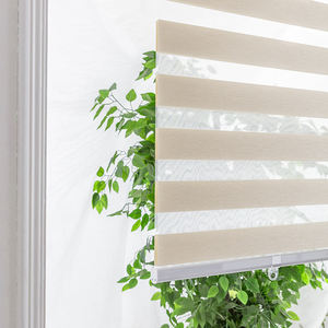 한국 스타일 더블 레이어 무선 스프링 블라인드 암막 태양 패턴 커튼 콤비 그늘 채광창 가정용 - Product Image 4