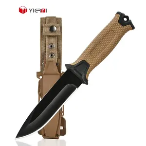 High Quality EDC Tactical Survival Outdoor Knife Fixed Blade Bowie Hunting Knife With Sheath