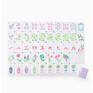 Jeu de tuiles de mahjong américain moderne en acrylique/mélamine personnalisé avec options rouge et violet pour 4 joueurs - Product Image 6