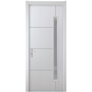 Porta in WPC Belson con Vetro, Pannello per Porta Interna da Bagno Impermeabile, Fornitore di Huangshan - Product Image 1