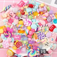 Slime Charms 50 Pcs Mix Kawaii Cute Set Mixed Resin Candy Charms pour DIY