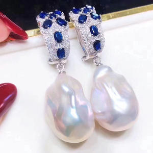 Accesorio de Plata S925 para DIY con Perlas, Cuentas Redondas de 8-12mm, Modelo 21597, Base para Pendientes de Flor y Uñas, para Pendientes Colgantes de Moda - Product Image 4