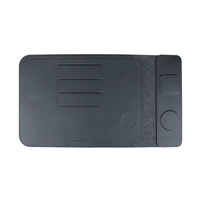 Sac pour ordinateur portable avec logo personnalisé, chargeur sans fil 4-en-1 pour téléphone et écouteurs, support de charge rapide 15W, tapis de souris, étui en cuir PU, OEM