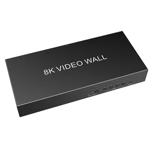 Pengontrol dinding video 8k 2x2, HDMI 2.1 8k @ 60 2 in 4 out mendukung IP/RS232 kontrol HDCP 2.3 Audio DE-standby hdmi matrix 2 in 4 out