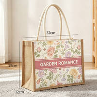 Sac fourre-tout en jute noir personnalisable, en toile de jute, pour la plage, sac de courses en jute, pochette en coton, vente en gros à prix réduit