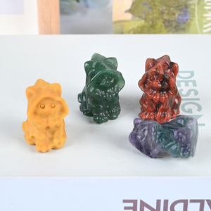 Venta al por Mayor de Fábrica: Gato Bruja Miniatura Tallado a Mano con Piedras Preciosas Naturales para Decoración - Product Image 3