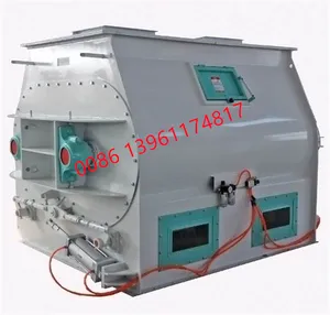 high efficiency big capacity double shaft paddle feed mixer double paddles mixing machine for powder and granules mixing