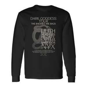 T-shirt à manches longues Dark Goddess Tour, motif serpent Nyx Lilith Hecate Morrigan - Product Image 1
